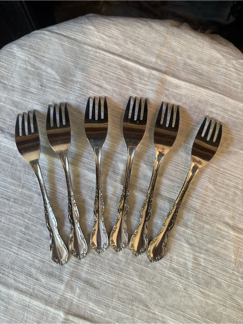 Vtg Oneida Northland Stainless Steel Salad Forks 6.25” - Set of 6 - READ